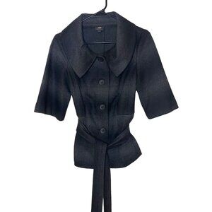 CLASSIC Amber Sun Ombre 3/4 Sleeve Blazer Black & Gray XS